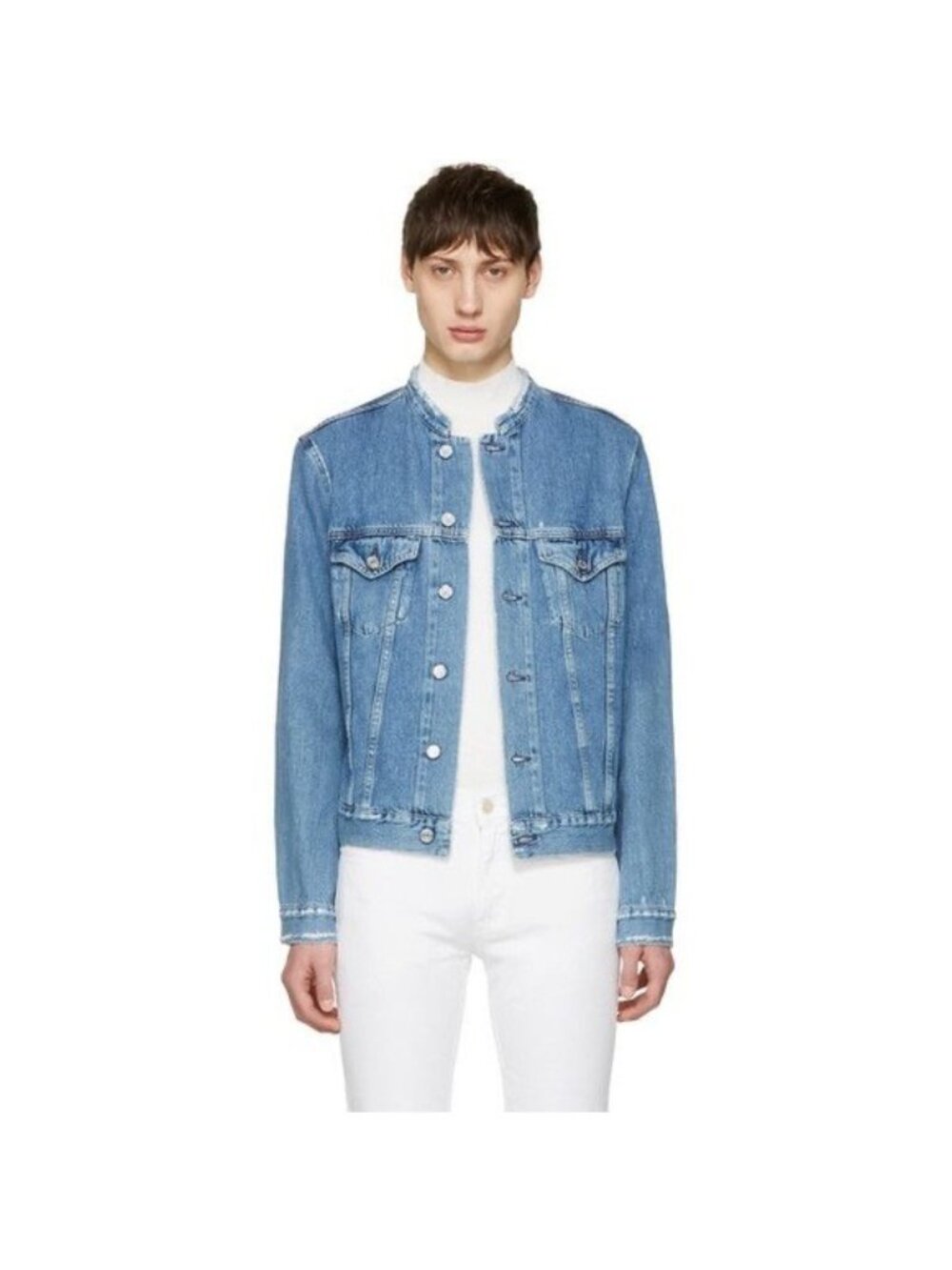 Acne Studios Indigo cropped Denim Who Fray Jacket size Small